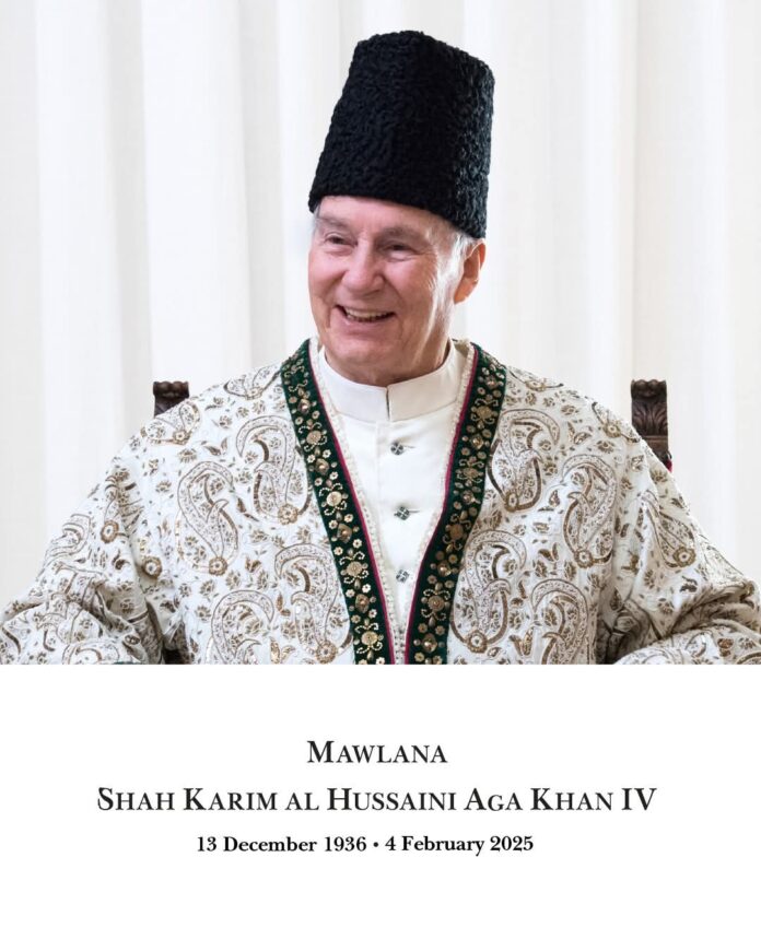 Death of Aga Khan